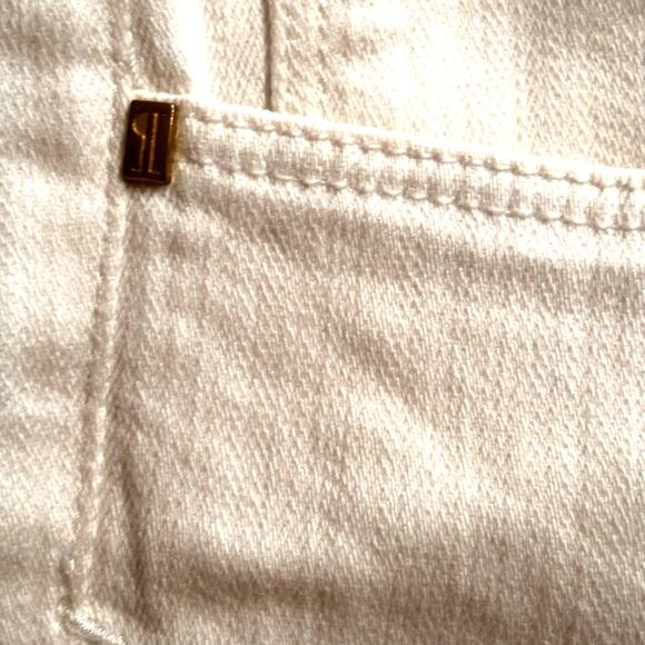 Pilcro & the Letterpress Straight Fit Mid Rise Cream Ivory Jeans Women's Size 29 - Picture 6 of 8